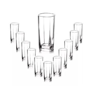 Imagem de Jogo Kit 12 Copos Altos 250ml Em Vidro Grosso Long Drink