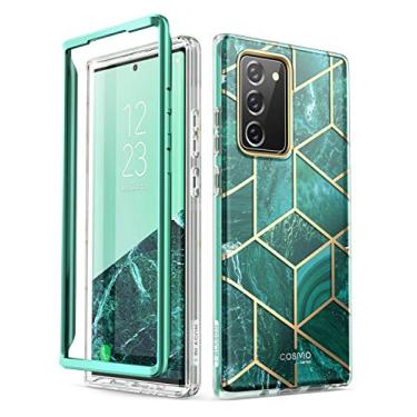 Imagem de i-Blason Capa da série Cosmo projetada para Galaxy Note 20 5G de 6,5 polegadas (versão 2020), design de para-choque de mármore sem protetor de tela integrado (Jade)