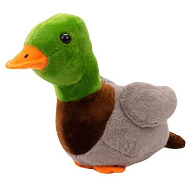 Pato Lalafanfan Verde Paper Duck de pelúcia com roupas e acessórios Co