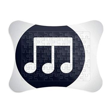 Imagem de Triple-Quaver notas musicais moldura preta quebra-cabeça papel cartão casa jogo
