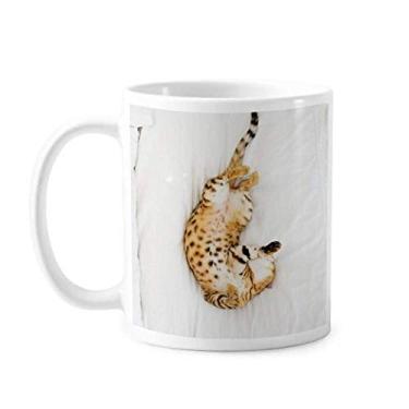 Imagem de Caneca de foto de gato de oceloto de animal Caneca de cerâmica para café e porcelana