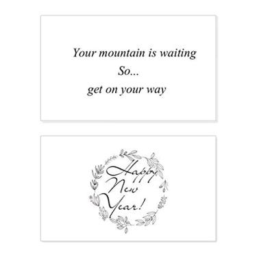 Imagem de Get On Your Way To Mountain New Year Festival Cartão de felicitações Bless Message Present