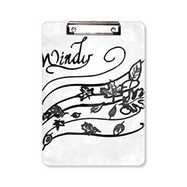 Imagem de Windy Weather Placa de suporte para prancheta com estampa pintada à mão A4