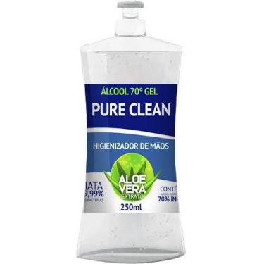 Imagem de Alcool Gel 70% Pure Clean Higienizador De Mãos 250ml Aloe Vera - Extra