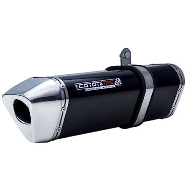 Imagem de Escape/Ponteira Coyote TRS 200mm Alumínio - Versys X 300 Ano 2017 em Diante - Preto/Cromado