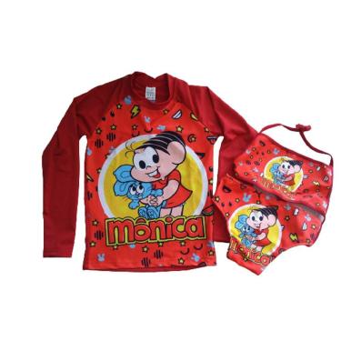 Imagem de Kit Biquini + Blusa de Proteção Personagens