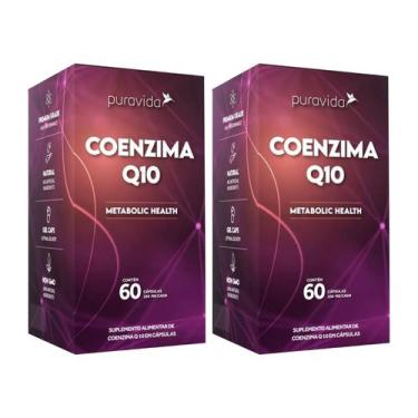 Imagem de Kit 2 Coenzima Q10 100Mg Coq10 Metabolic Health 60 Cápsulas - Puravida