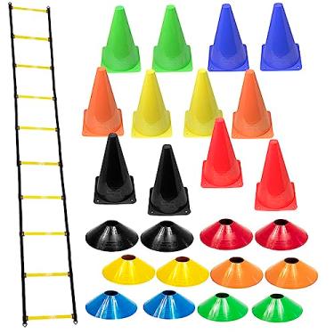 Imagem de Escada + 12 Pratos +12 Cones Demarcatório Funcional