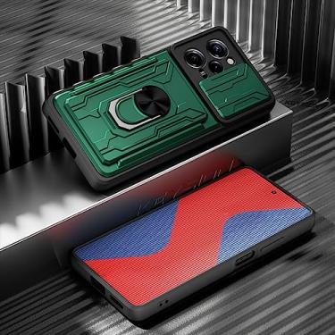 Imagem de Estojo à prova de choque para Xiaomi POCO X5 Pro 5G F4 GT com slot para cartão Anel Suporte para câmera Capa de telefone para POCO F5 M5S, verde, para POCO M5S