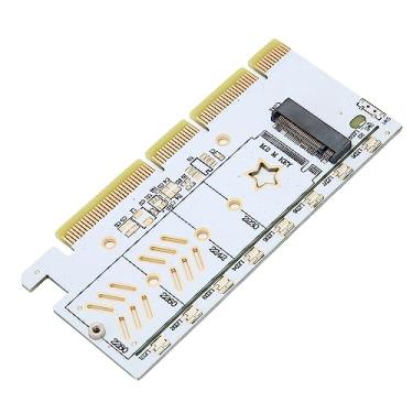 Imagem de Placa Adaptadora PCIe para NVMe, SSD PCIe 4.0 X16 NVMe de 64 Gbps para Placa PCIe para SSD 2230, 2242, 2260 e 2280 No Protocolo M.2 NVMe (PCIE NVME)
