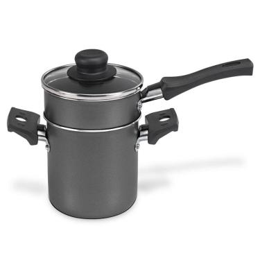 Imagem de Mini Cuscuzeira Multiflon em Alumínio com Cabo TPA Versátil - Cinza