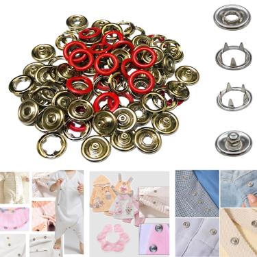 Imagem de Botoes De Pressão de metal TicTac Para Roupa de Bebê Body 50 Botao Tamanho 35