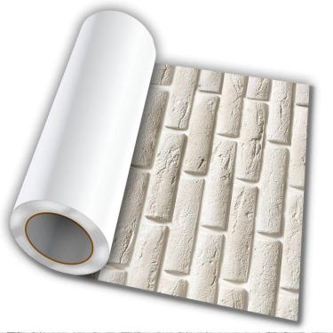 Imagem de Adesivo Autocolante Tijolo Branco 50Cmx50Cm Modelo 7