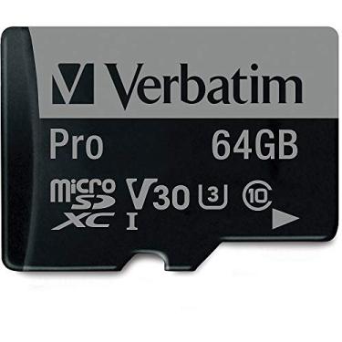 Imagem de Verbatim Cartão de memória 64GB Pro 600X microSDXC com adaptador, UHS-I V30 U3 Class 10