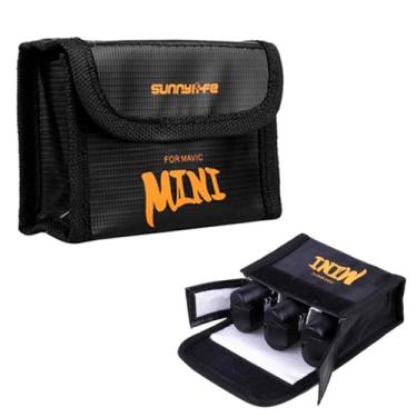 Imagem de Bolsa Antichamas para 3 Baterias Drone DJI Mini/SE, Mini 2 e 2 SE
