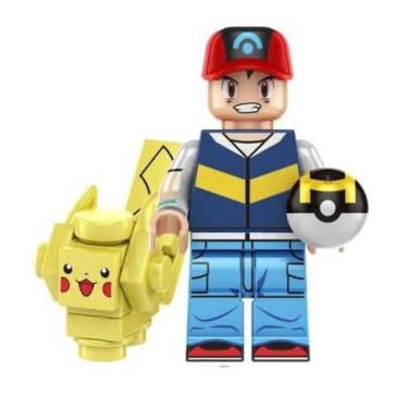 Imagem de Boneco Blocos De Montar Ash Pikachu