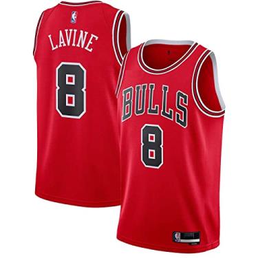 Imagem de Camiseta Zach LaVine Chicago Bulls NBA Boys Youth 8-20 Red Icon Edition Swingman, Amarelo, P