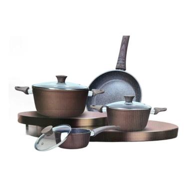 Imagem de Conjunto De Panela Aluminio 4 Peças Bronze Stone - Tognana