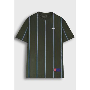 Imagem de Camiseta Streetwear Prison Green Duo Collor Lines-Masculino