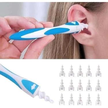 Imagem de Limpador de Ouvido com Cotonete Inteligente, Removendo Cera Facilmente, Azul - Marca JTL®
