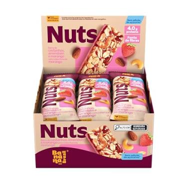 Imagem de Banana Brasil - Barra De Castanhas Nuts E Morango Com Cobertura De Morango - (12 unidad...