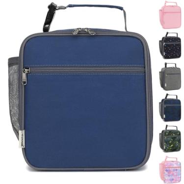 Imagem de GYEUKHAM Lancheira infantil para meninos, meninas, homens e mulheres, lancheira térmica pequena e macia para escola, trabalho, piquenique, viagem - lancheira portátil reutilizável, ciano