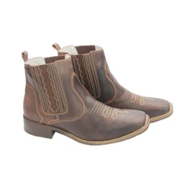 Imagem de Botina Country Masculina Texana Café V5000 Cla-Cle (44, V5000 cafe tex)