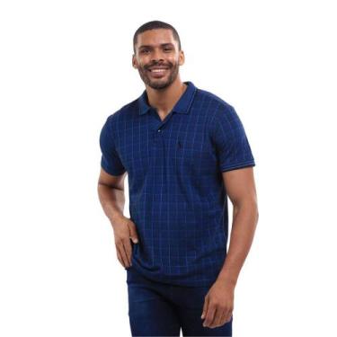 Imagem de Camisa Gola Polo Masculina Xadrez Manga Curta Algodão - John Pull