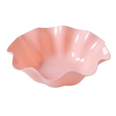 Imagem de Bandeja de servir dividida, bandeja de servir aperitivos, bandeja de frutas, canto arredondado simples, moderno, cor vibrante, base estável, tigela de frutas de plástico