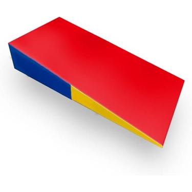 Imagem de Esteira inclinada de ginástica - Esteiras caindo - Esteira dobrável de cunha de queijo para ginástica - Esteira de rampa de ginástica esportiva infantil, Rosso, 180X90X40CM