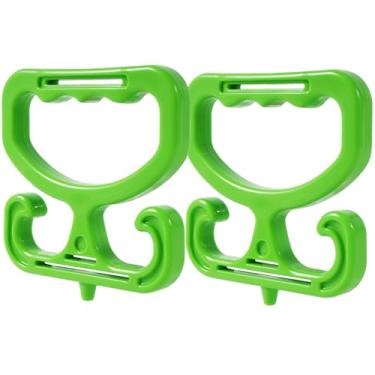 Imagem de Pacote com 2 porta-sacolas de supermercado, suporte resistente para sacolas de supermercado, cada um comporta até 45 kg – aderência confortável para carregar sacolas de compras, sacolas de compras,