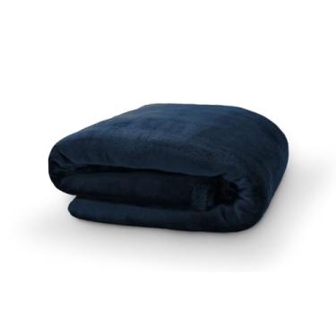 Imagem de Camesa Cobertor Casal Velour 300 180x220 Microfibra Neo - Marinho