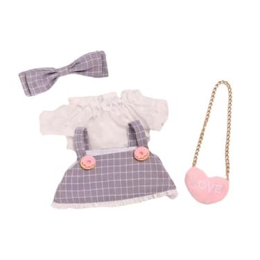 Imagem de oshhni Roupas de boneca de pelúcia, elegantes, acessórios de brinquedo de pelúcia para boneca de pelúcia de 20 cm ou animal de pelúcia de pato de 15 cm e 17, Rosquinha