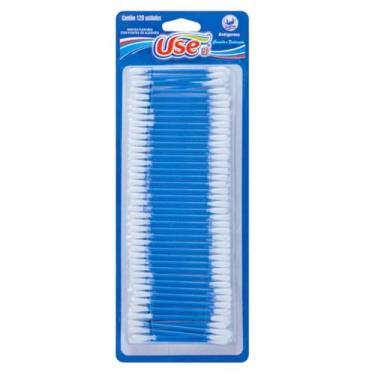 Imagem de Hastes Flexíveis com Pontas de Algodão Antigerme Cotonete Use It 120 Unidades