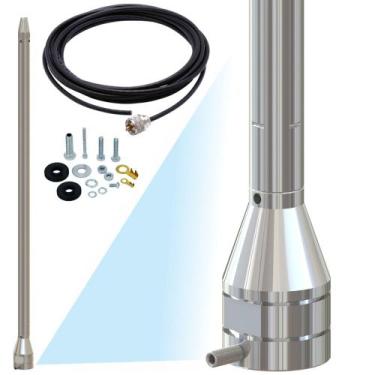 Imagem de Prolongador Alongador Inox 60cm Haste Vareta Maria Mole + Cabo Coaxial