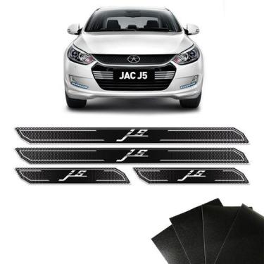 Imagem de Kit Soleira Diamante Jac Motors J5 Com Protetor De Porta - SPORTINOX