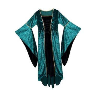 Imagem de Vaveren Traje de apresentação infantil de Halloween, roupa portátil para festa temática de vestir, Green L