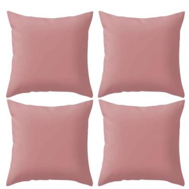 Imagem de Kit 4 Almofadas Cheias Lisas Varias Cores Para Sala Sofá Luxo Refil Mi
