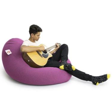 Imagem de Puff Seth Marsala - Tecido elástico e super confortável recheado de pé