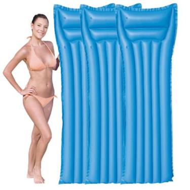 Imagem de Kit 3 Colchões Bronzeador Inflável Boia Piscina Gigante 1.83x0.69m - H