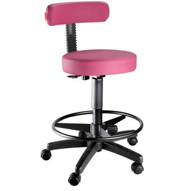 Imagem de Cadeira Mocho Alto Secretária Slim / PINK - RB Cadeiras
