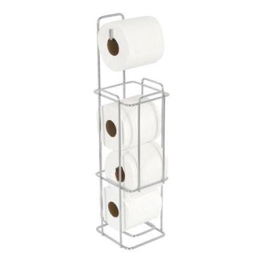 Imagem de Porta Papel Higienico Metal Capacidade De 4 Rolos De Papel - Sensea