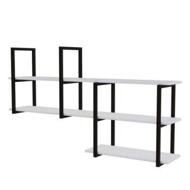 Imagem de Estante de Design Industrial  Paralelepípedo em MDP e Aço  Espaços Mod