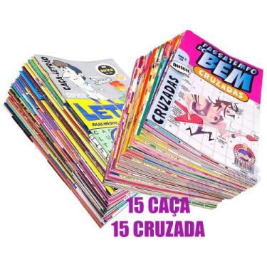 Imagem de Livro De Passatempo Caça Palavras Cruzadas Kit 30 Volumes - Castelo Ed