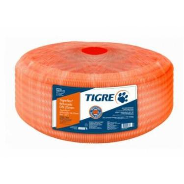 Imagem de  eletroduto corrugado reforçado laranja 20mm rl.50m - tigre
