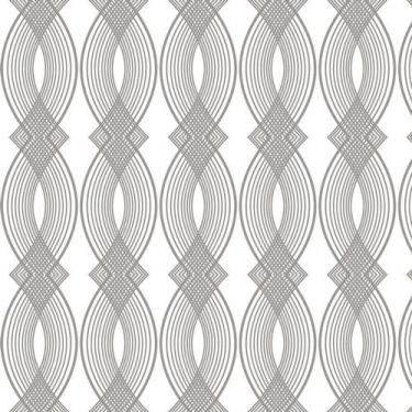 Imagem de Papel Parede Curvas Listras Cinza Adesivo Quarto Casal Sala - LRP