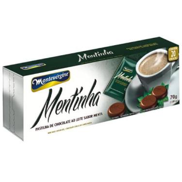 Imagem de Kit 20 Pastilhas De Chocolate, Montevérgine, Sabor Menta