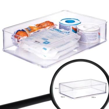 Imagem de Organizador de plástico acrílico 21,9 x 14,6 x 5,45 cm H1 Plasutil ref