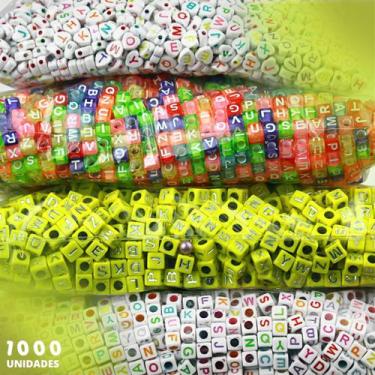 Imagem de Miçangas Para Pulseira - Letras - C/1000 Peças M37 - Nybc