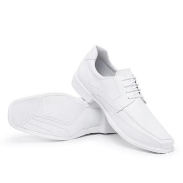 Imagem de Sapato Masculino Branco Social Mocassim Esporte Fino Médico Enfermagem